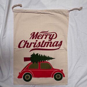🎄 Large Canvas Christmas Gift Sack – NWOT 🎁